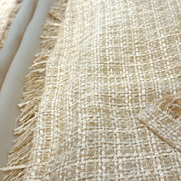 Tweed and Fringe Blush Pink Jacket - Women's Medium - Picture 6 of 6